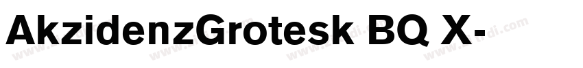 AkzidenzGrotesk BQ X字体转换